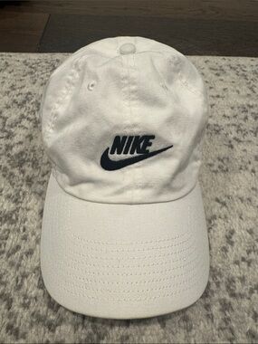 Nike White Cap with Black Logo